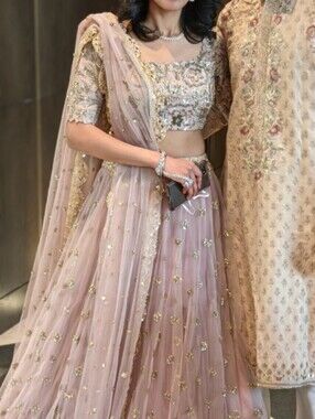 2 For 1: Blush Pink Lehenga Size S + Salwar And Kurti Blush Pink. Mrunalini Rao.